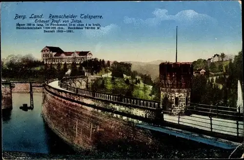 Ak Remscheid im Bergischen Land, Eschbachtalsperre