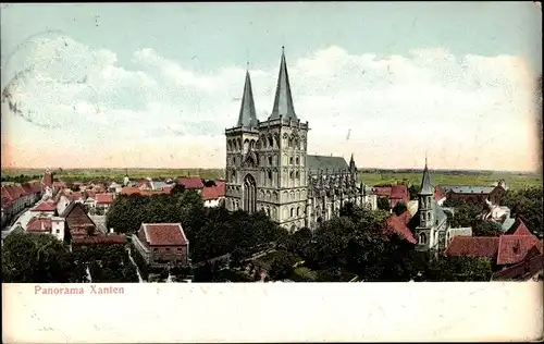 Ak Xanten am Niederrhein, Ortsansicht mit Kirche