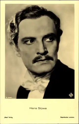 Ak Schauspieler Hans Stüwe, Portrait