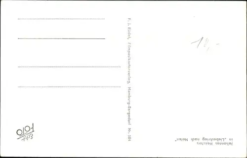 Ak Schauspieler und Sänger Johannes Heesters, Portrait, Liebeskrieg nach Noten, Autogramm