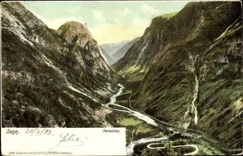 Ak Sogn Norwegen, Naerodalen, Landschaft