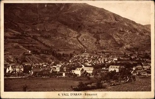 Ak Bossost Vall d'Aran Katalonien, Totalansicht des Ortes