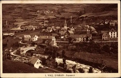 Ak Bossost Vall d'Aran Katalonien, Aubert, Totalansicht des Ortes