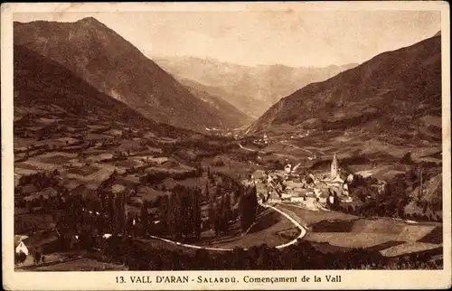 Ak Salardú Katalonien, Vall d'Aran, Comencament de la Vall, Gesamtansicht