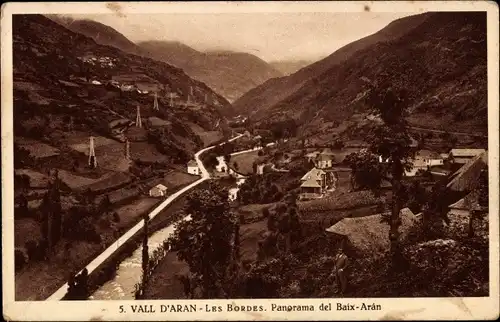 Ak Baix Arán Vall d'Aran Katalonien, Les Bordes, Panorama