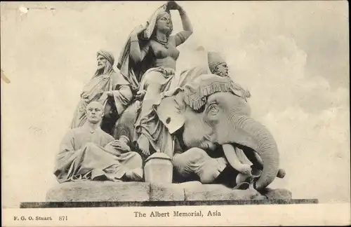 Ak London City England, The Albert Memorial, Asia