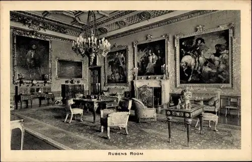 Ak Windsor Berkshire England, Windsor Castle, Rubens Room