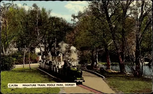 Ak Poole Dorset England, Miniature Train, Poole Park