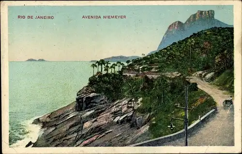 Ak Rio de Janeiro Brasilien, Avenida Niemeyer