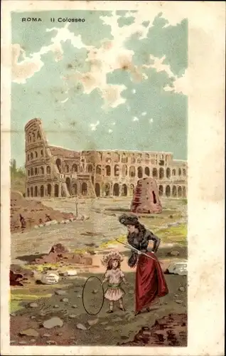 Litho  Roma Rom Lazio, Il Colosseo