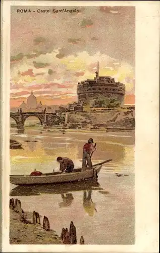 Litho  Roma Rom Lazio, Castel Sant' Angelo
