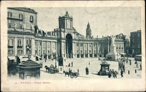 Ak Napoli Neapel Campania, Piazza Dante