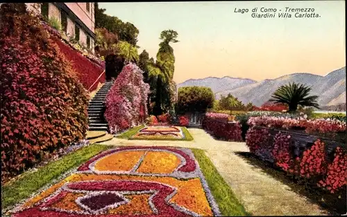 Ak Tremezzo Lago di Como Lombardia, Giardini Villa Carlotta