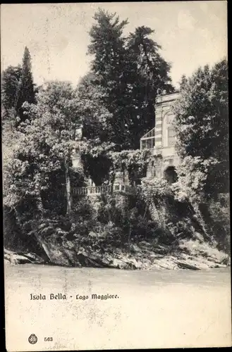 Ak Isola Bella Lago Maggiore Piemonte, Teilansicht
