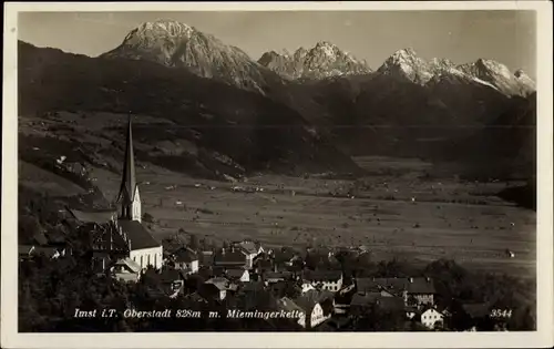 Ak Imst in Tirol, Oberstadt mit Miemingerkette