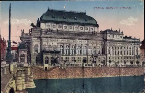 Ak Praha Prag Tschechien, Narodni divadlo, Theater