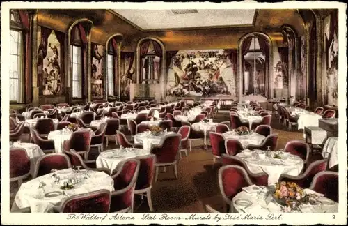 Ak New York City USA, The Waldorf Astoria, Sert Room