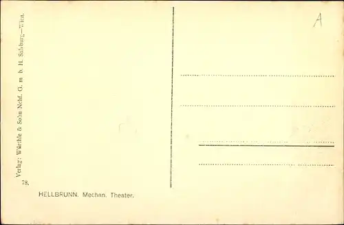 Ak Salzburg in Österreich, Lustschloss Hellbrunn, mechan. Theater