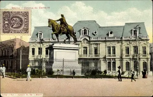 Ak Ciudad de México Mexiko, Estatua de Carlos IV