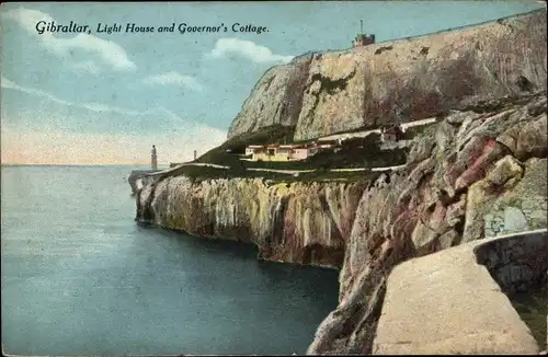 Ak Gibraltar, Governor's Cottage, Lighthouse, Leuchtturm