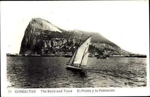 Ak Gibraltar, Rock and Town, Segelboot