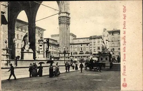 Ak Firenze Florenz Toscana, Piazza Signoria, Monumento