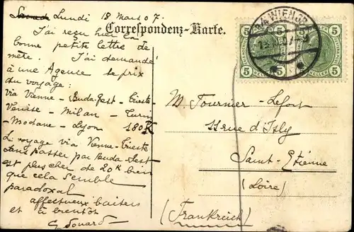 Ak Wien 1 Innere Stadt, Schottenring, Hotel de France