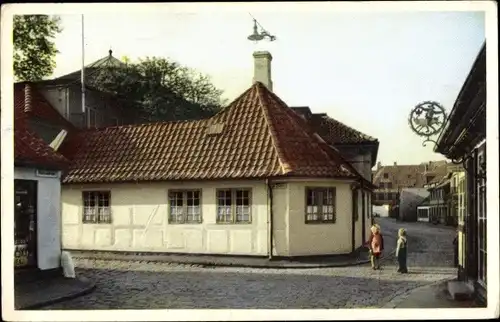 Ak Odense Dänemark, H.C. Andersens Hus, Haus des Schriftstellers