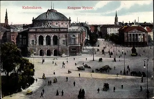 Ak Kopenhagen Dänemark, Kongens Nytorv, Neuer Markt