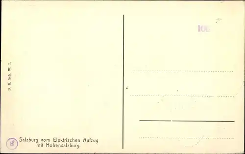 Ak Salzburg in Österreich, Festung Hohensalzburg vom Elektrischen Aufzug