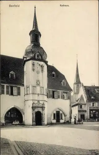 Ak Benfeld Elsass Bas Rhin, Rathaus
