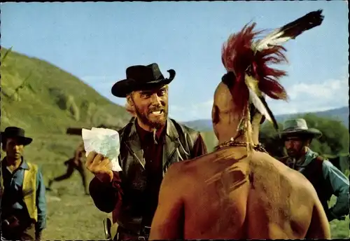 Ak Filmszenen aus Der letzte Mohikaner, Ricardo Rodriques und Stelio Gandelli