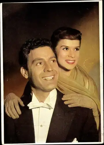 Ak Musik bei Nacht, Paul Hubschmid, Gertrud Kückelmann, Passage Theater, Mönckebergstraße 17