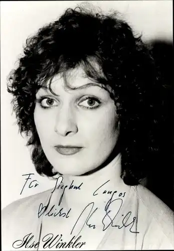 Ak Schauspielerin Ilse Winkler, Portrait, Autogramm