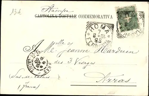 Ak Umberto I, König von Italien, Trauerkarte