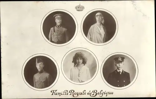Ak Elisabeth Gabriele in Bayern, König Albert I von Belgien, Kinder, Portrait