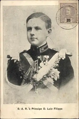 Ak Principe D. Luiz Filippe, Ludwig Philipp von Portugal Herzog von Bragança, Portrait