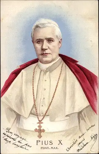 Ak Papst Pius X., Giuseppe Melchiorre Sarto, Portrait