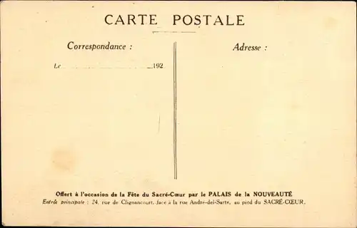 Künstler Ak Paris XVIII., Fete du Sacre Coeur, Jesus