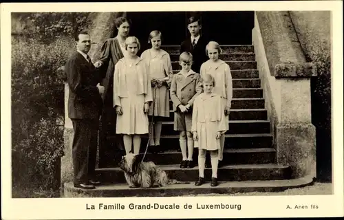 Ak La Famille Grand Ducale de Luxembourg, Großherzogliche Familie von Luxemburg