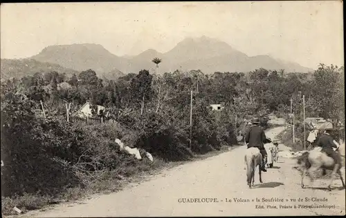 Ak Guadeloupe, Le Volcan la Soufrière vu de St. Claude