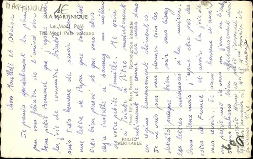 Ak Martinique, Mont Pelé, Strand