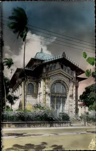 Ak Fort de France Martinique, Bibliothèque Schœlcher