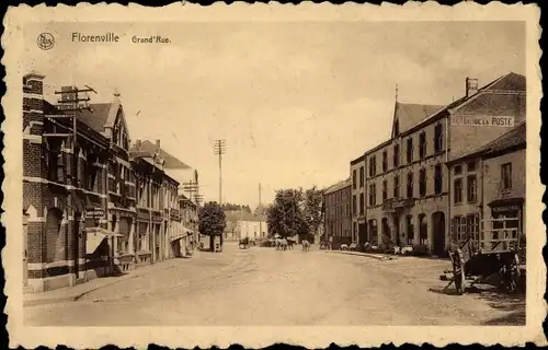 Ak Florenville Wallonien Luxemburg, Grande Rue, Hotel de la Poste