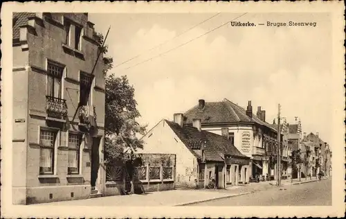 Ak Uytkerke Uitkerke Westflandern, Brugse Steenweg