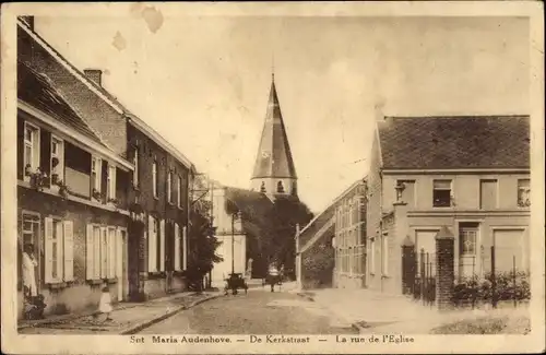 Ak Sint Maria Oudenhove Ostflandern, Kerkstraat