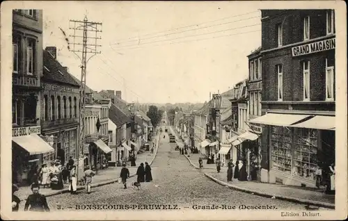 Ak Bon Secours Bonsecours Péruwelz Hennegau, Grande Rue, Grand Magasin