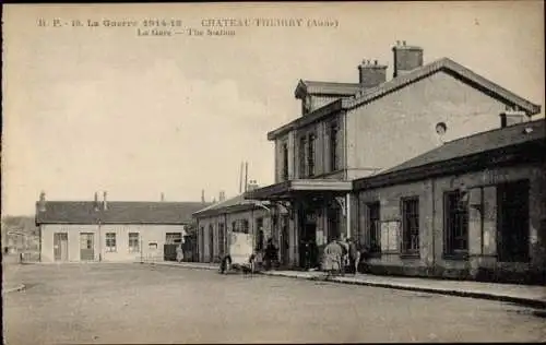 Ak Château Thierry Aisne, La Gare