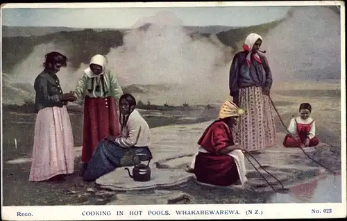 Ak Whakarewarewa Neuseeland New Zealand, Cooking in hot pools