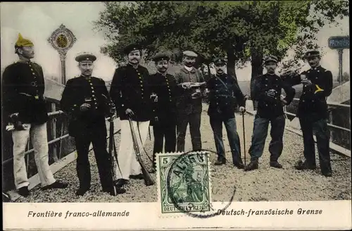 Ak Frontiere Franco Allemande, Deutsch Französische Grenze